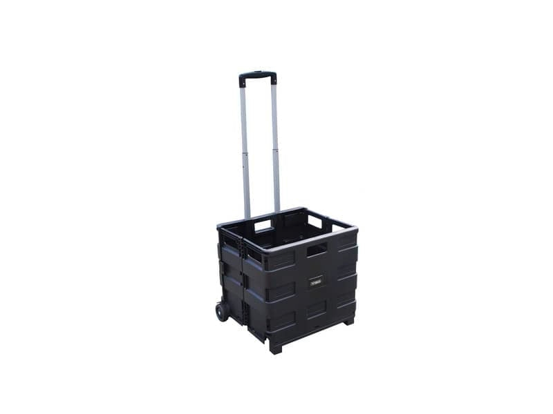 Cassetta pieghevole portatile Viso 42x40x38 cm nero TROLLEYGP