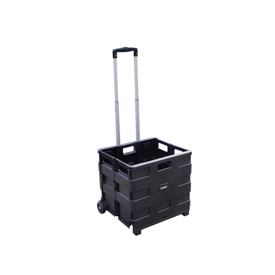 Cassetta pieghevole portatile Viso 42x40x38 cm nero TROLLEYGP