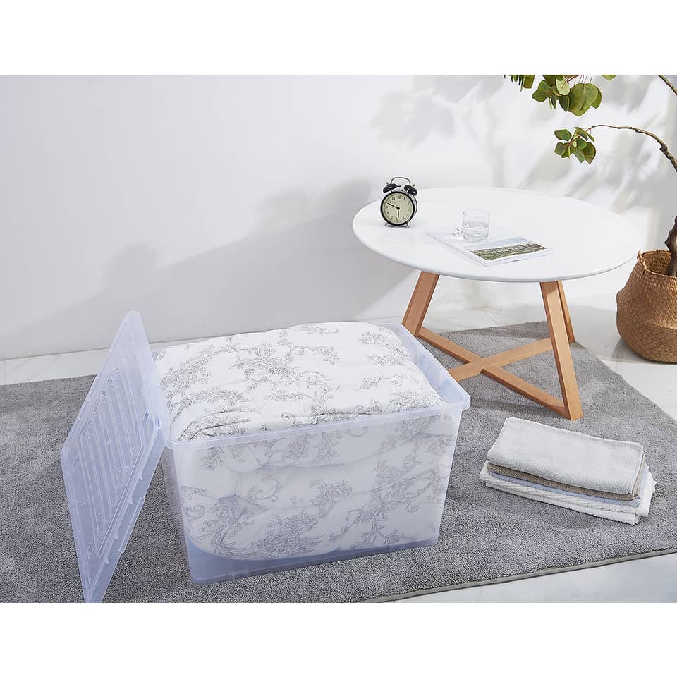 Scatola trasparente con coperchio e ruote Viso 560x390x300 mm trasparente BS1050
