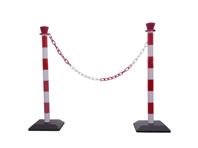 Colonnina segnaletica in ABS Viso 950x50 mm bianco/rosso PPCSET40RB
