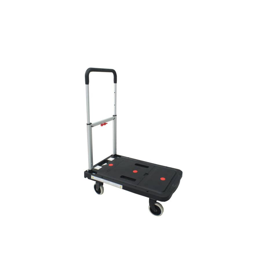 Carrello pieghevole Viso 68x41x92 cm nero - portata 130 kg - alluminio e plastica - RMP600