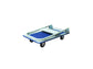 Carrello in metallo con maniglia pieghevole Viso 73x47,5x83 cm blu portata 150 kg - RMC740