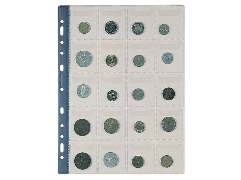 Buste trasp. a foratura universale FAVORIT Porta monete top formato tasca 5x5,5 cm  conf. da 10 - 100500066