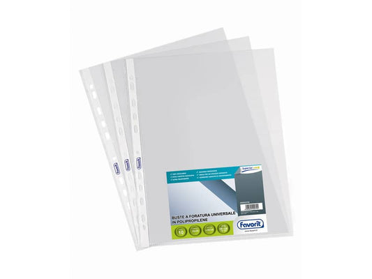 Buste trasp. a foratura universale FAVORIT liscie superior 35x50cm conf. da 10 - 400053759