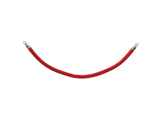 Cordone in velluto Securit® con finiture in cromo 1,5 m rosso RS-CLRP-CHRD