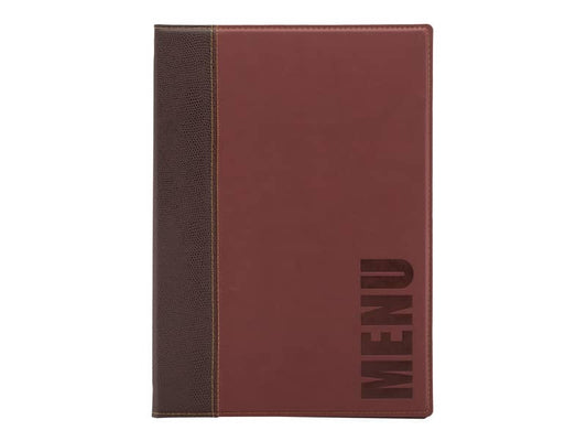 Portamenù Securit® Trendy in similpelle A4 rosso bordeaux MC-TRA4-WR