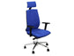 Sedia operativa girevole Unisit Larissa LR1SB con poggiatesta - rivestimento ignifugo blu - LR1SB/IB