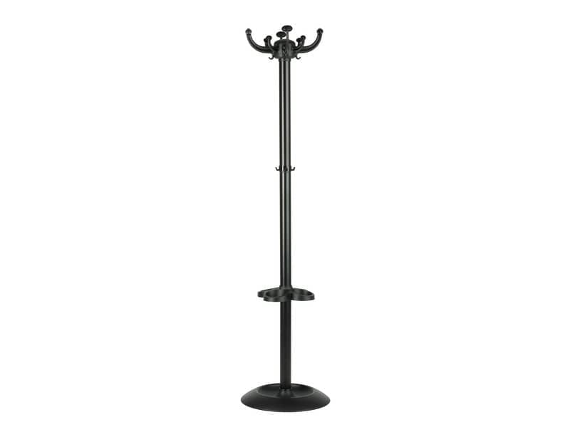 Appendiabiti da terra Unisit Jolly con portaombrelli h. 176 cm - 8 ganci nero - APUJOLN