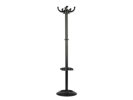 Appendiabiti da terra Unisit Jolly con portaombrelli h. 176 cm - 8 ganci nero - APUJOLN