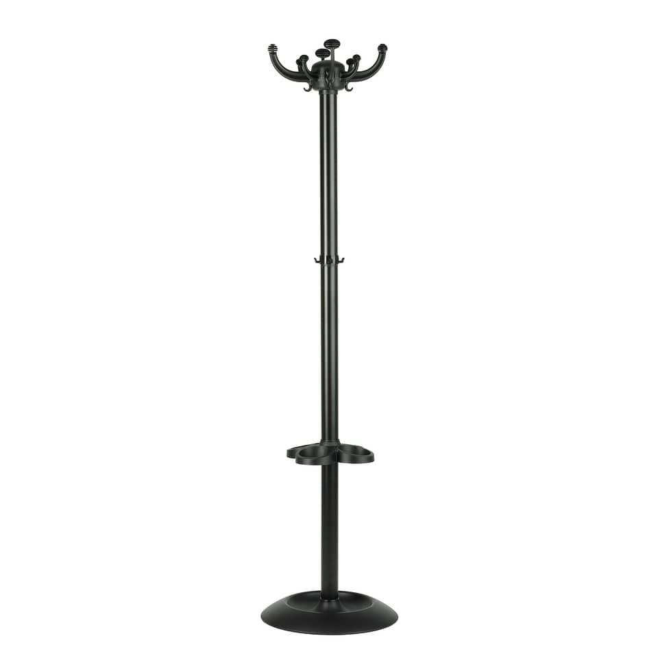 Appendiabiti da terra Unisit Jolly con portaombrelli h. 176 cm - 8 ganci nero - APUJOLN