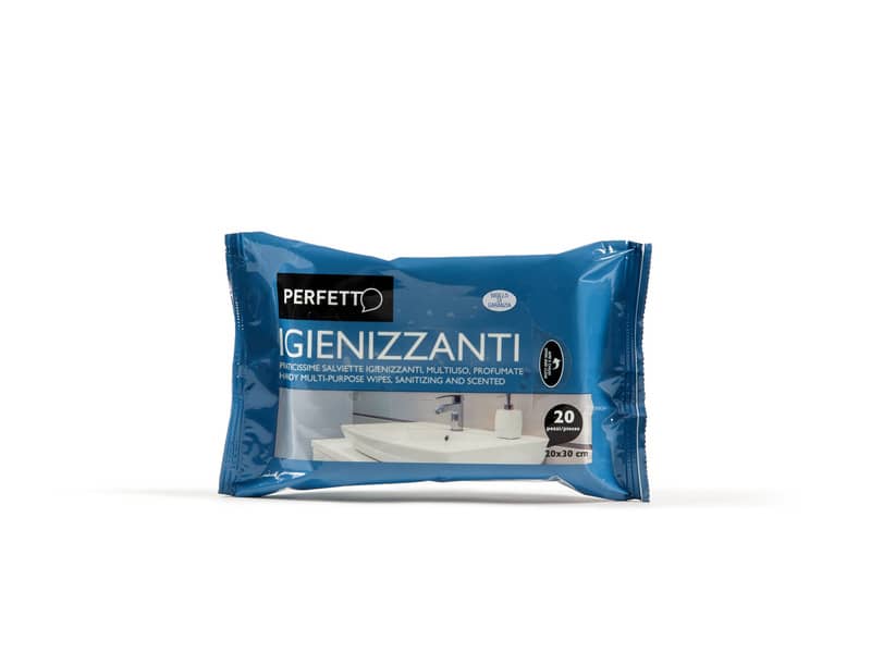 Salviette igienizzanti Perfetto 20x30 cm profumate bianco conf. 20 salviette - 0268