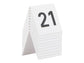 Segnaposto Securit® in acrilico rigido numeri da 21 a 30 bianco set da 10 pezzi - TN-21-30-WT