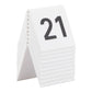 Segnaposto Securit® in acrilico rigido numeri da 21 a 30 bianco set da 10 pezzi - TN-21-30-WT