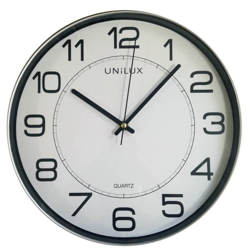 Orologio da parete magnetico al quarzo UNILUX Magnet Ø 30,5 cm grigio metallizzato - 400094406