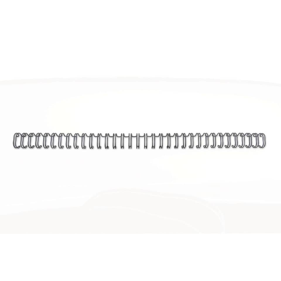 Spirali metalliche a 34 anelli GBC Wirebind 11 mm a4 nero conf da 100 spirali - RG810710