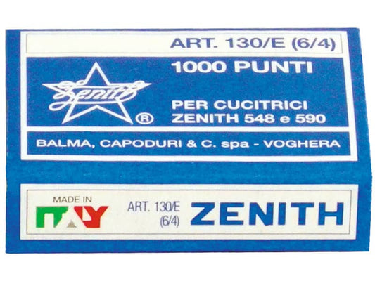 Punti metallici ZENITH 130/E 6/4  Conf. 1000 punti - 0311301401