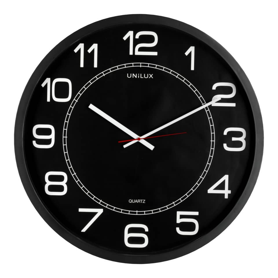Orologio da parete al quarzo UNILUX Mega Ø 57,5 cm nero 400094568