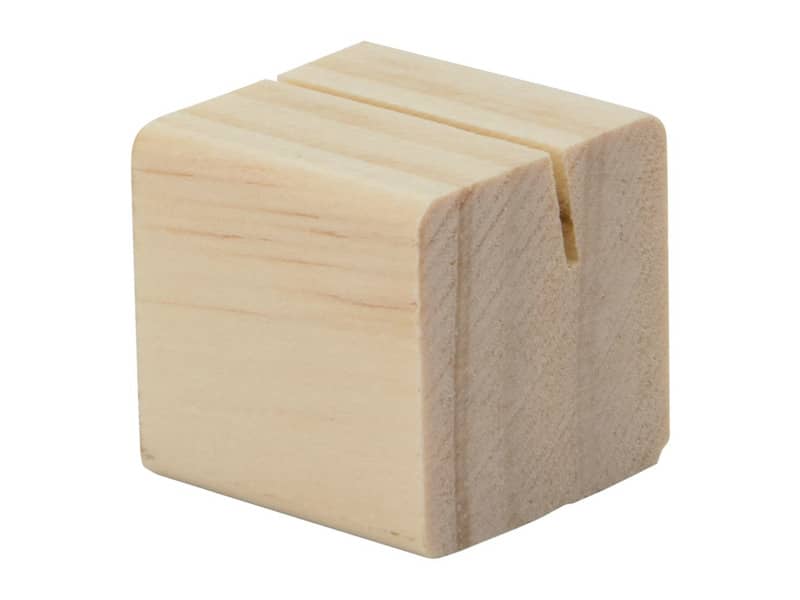 Supporti per targhe scrivibili Tag Securit® in legno 2,5x2,5x2,5 cm legno set da 6 cubi - TAG-HLD-TE