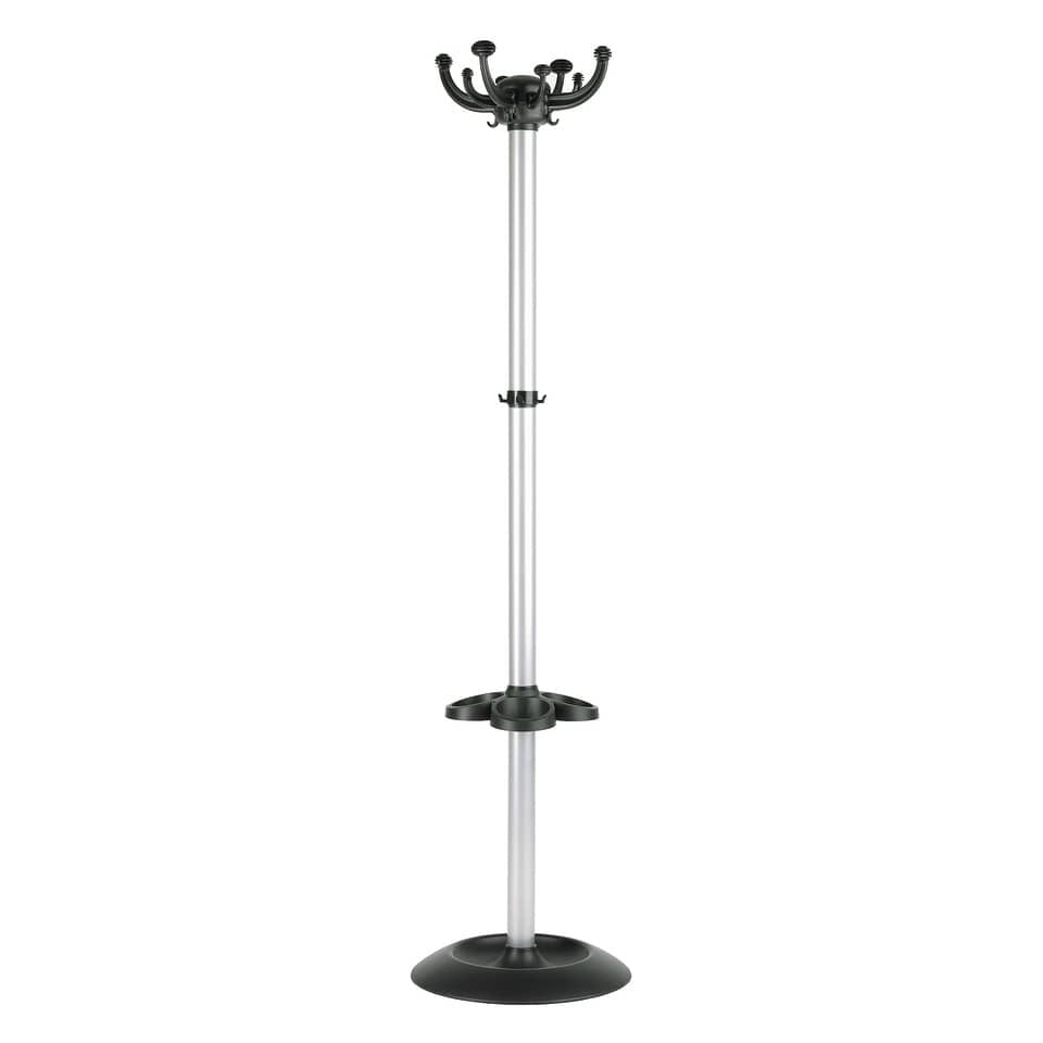 Appendiabiti da terra Unisit Jolly con portaombrelli h. 176 cm - 8 ganci grigio- APUJOLG