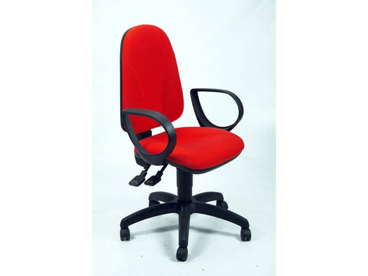Sedia operativa girevole Unisit Team TMSY Eco smart - schiuma sagomata - rivestimento Eco rosso - TMSY/ER