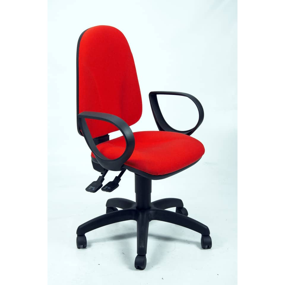 Sedia operativa girevole Unisit Team TMSY Eco smart - schiuma sagomata - rivestimento Eco rosso - TMSY/ER