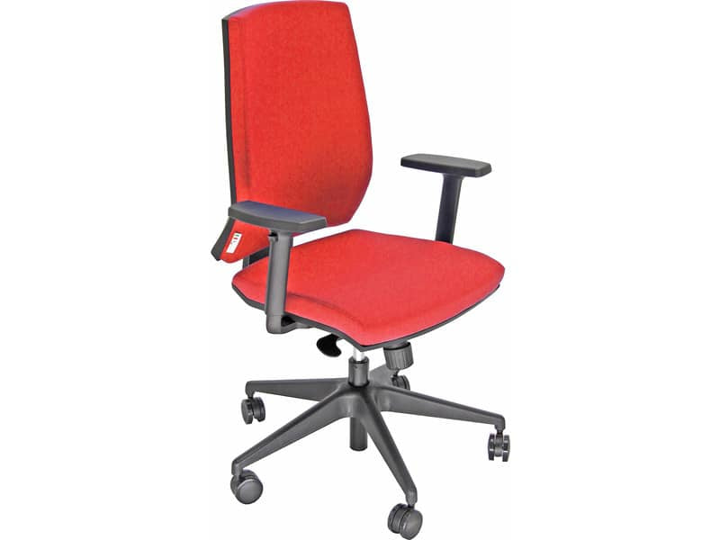 Sedia operativa girevole Unisit Larissa LR1SE - rivestimento ignifugo rosso - LR1SE/IR