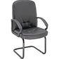 Poltrona visitatore su slitta Unisit Dante DNV Eco Smart - rivestimento similpelle nero - DNV/KN