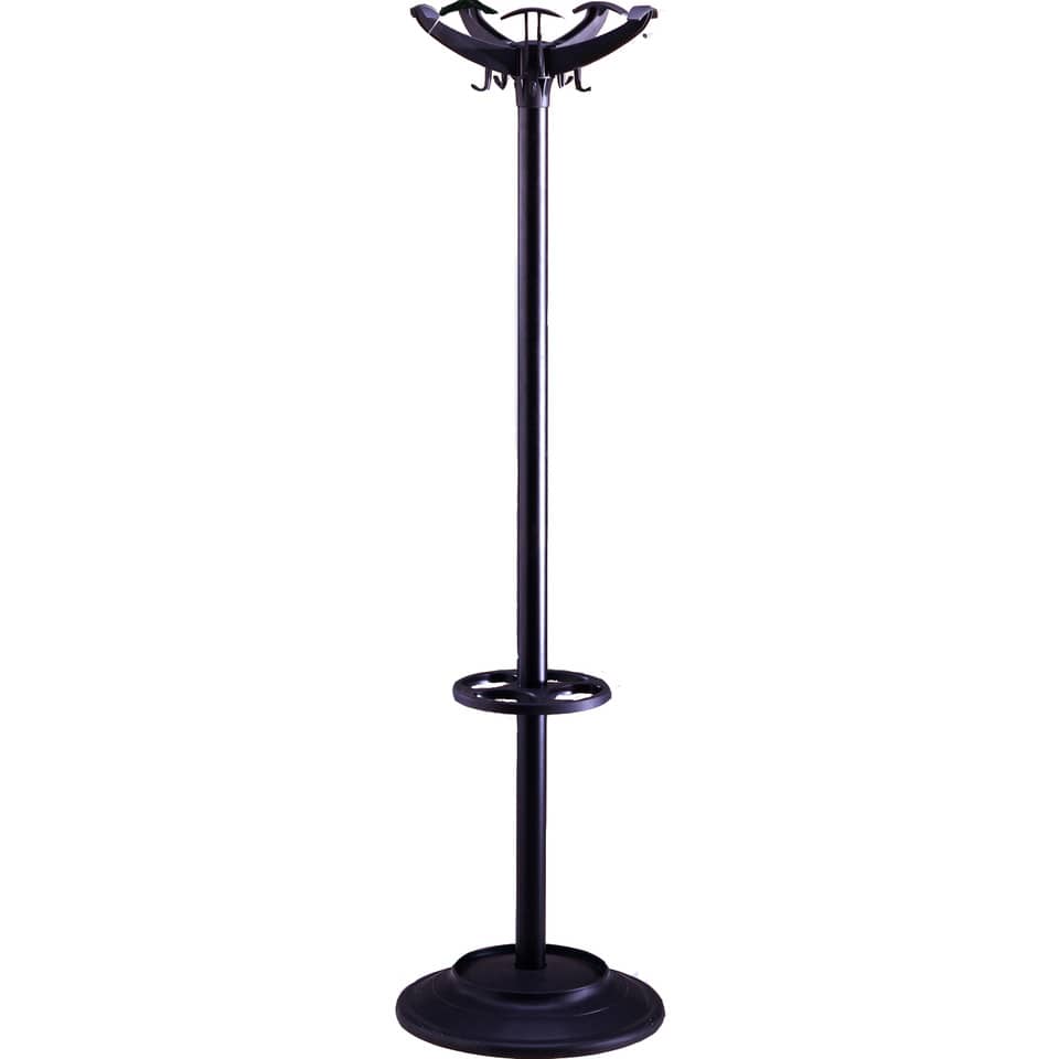 Appendiabiti da terra Unisit Helix con portaombrelli - h. 168 cm - nero APUEL/N