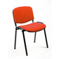 Sedia visitatore 4 gambe Unisit Dado D5S acciaio nero - rivestimento Eco ppl - rosso - Conf. 4 pezzi - D5S/4/ER