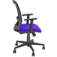 Sedia semidirezionale girevole Unisit Molly MLA - schienale in rete nero - rivestimento ignifugo blu - MLA/IB