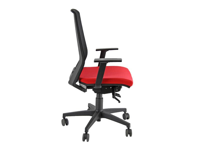 Sedia semidirezionale girevole Unisit Light LLN traslatore sedile rivestimento ignifugo rosso - con braccioli LLN/BR/IR