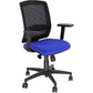 Sedia semidirezionale girevole Unisit Molly MLA - schienale in rete nero - rivestimento ignifugo blu - MLA/IB