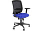 Sedia semidirezionale girevole Unisit Molly MLA - schienale in rete nero - rivestimento ignifugo blu - MLA/IB