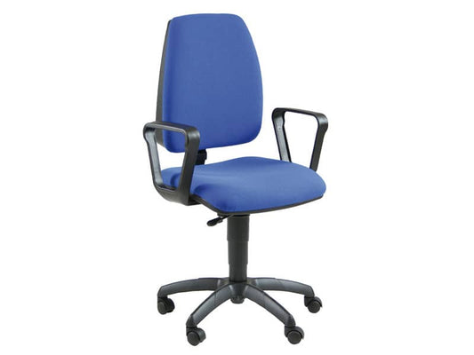 Sedia operativa girevole Unisit Jupiter JUBR Eco smart - rivestimento Eco blu - con braccioli - JUBR/EB
