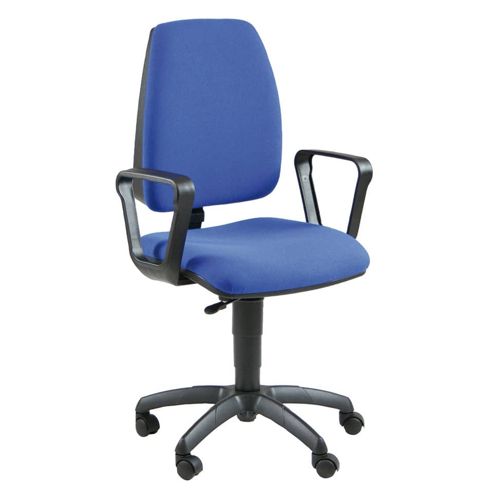 Sedia operativa girevole Unisit Jupiter JUBR Eco smart - rivestimento Eco blu - con braccioli - JUBR/EB