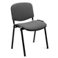 Sedia visitatore 4 gambe Unisit Dado D5S acciaio nero - rivestimento Eco ppl - grigio chiaro - Conf. 4 pezzi - D5S/4/EI