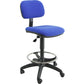 Sgabello tecnico Unisit Esos EOE5S seduta alta - poggiapiedi telescopico - rivestimento Eco blu - EOE5S/EB