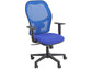 Sedia operativa girevole Unisit Hubble HUHUVEM schienale in rete - rivestimento Eco blu - con braccioli - HUHUVE/BR/EB