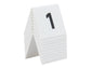 Segnaposto Securit® in acrilico rigido numeri da 1 a 10 bianco set da 10 pezzi - TN-1-10-WT