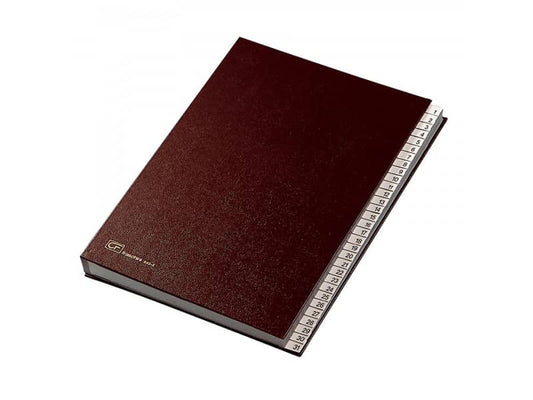 Classificatore numerico 1-31 FRASCHINI 24x34 cm in dermoide con dorso espandibile rosso - 643-E-DR