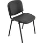 Sedia visitatore 4 gambe Unisit Dado D5S acciaio nero - rivestimento similpelle nero  Conf. 2 pezzi - D5S/2/KN