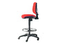 Sgabello tecnico Unisit Esos EOE1 seduta alta - poggiapiedi telescopico - rivestimento Eco rosso - EOE1/ER
