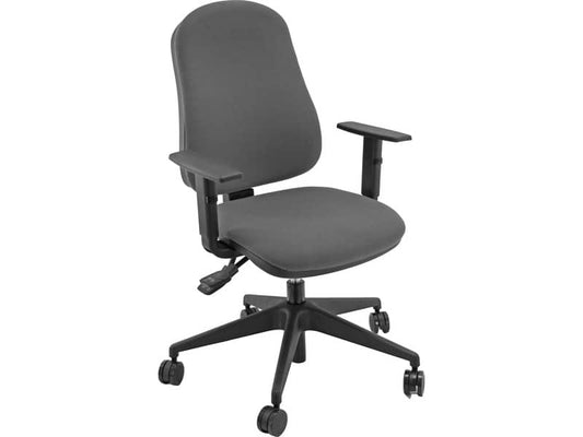 Sedia operativa girevole Unisit Simple SISY Eco Smart - rivestimento Eco grigio chiaro - con braccioli - SISY/BR/EI