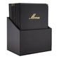 Box portamenù con 20 menù Securit® Classic in similpelle A4 nero MC-BOX-CRA4-BL