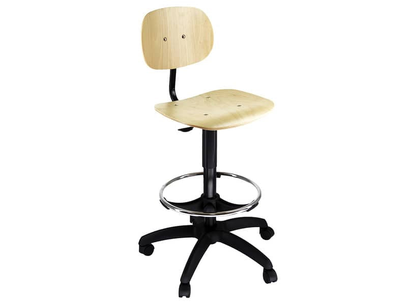 Sgabello tecnico Unisit Esos EOE7 alto - poggiapiedi telescopico - in faggio multistrato - EOE7