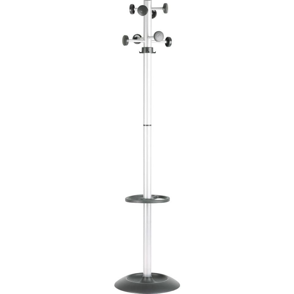 Appendiabiti da terra Unisit Totem con portaombrelli  h. 172 cm - 8 appendini grigio - APUTO/G