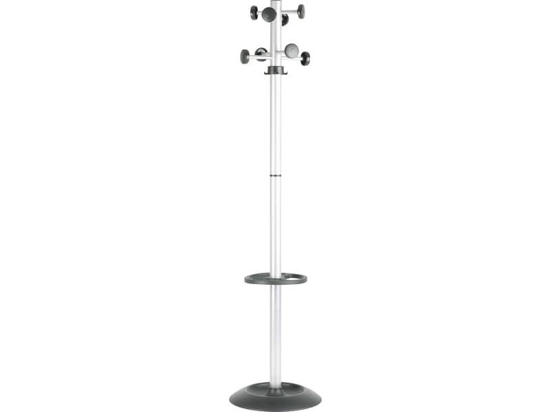 Appendiabiti da terra Unisit Totem con portaombrelli  h. 172 cm - 8 appendini grigio - APUTO/G