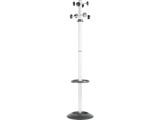 Appendiabiti da terra Unisit Totem con portaombrelli  h. 172 cm - 8 appendini grigio - APUTO/G