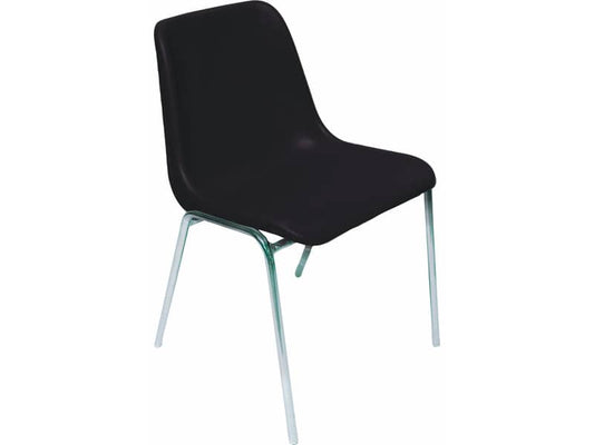Sedia visitatore Unisit Esse ESC 4 gambe acciaio cromato - schienale fisso nero Conf. 5 pezzi - ESC/5/N