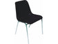 Sedia visitatore Unisit Esse ESC 4 gambe acciaio cromato - schienale fisso nero Conf. 5 pezzi - ESC/5/N